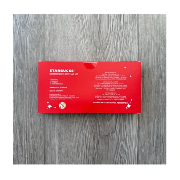 NWT✨Starbucks 2024 Mexico Christmas Edition Straw Stopper Set 🧸 - Picture 2 of 6